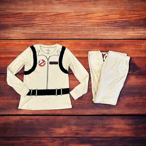 MJC Ghostbusters Pajama Set Size Small Proton Pack Adult Costume Tan Uniform